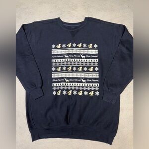 NASCAR Kevin Harvick  Stewart-Haas Racing Navy Holiday Crewneck Sweatshirt Sz XL